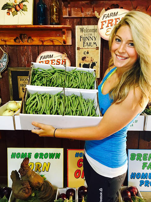 christina brenckle with produce